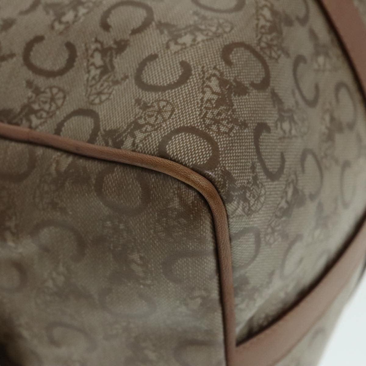 Celine Vintage Macadam Handbag Macadam, BEIGE, LEATHER, Handbag