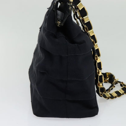 Salvatore Ferragamo Vala Shoulder Bag Canvas, NAVY, CANVAS, Shoulder bag