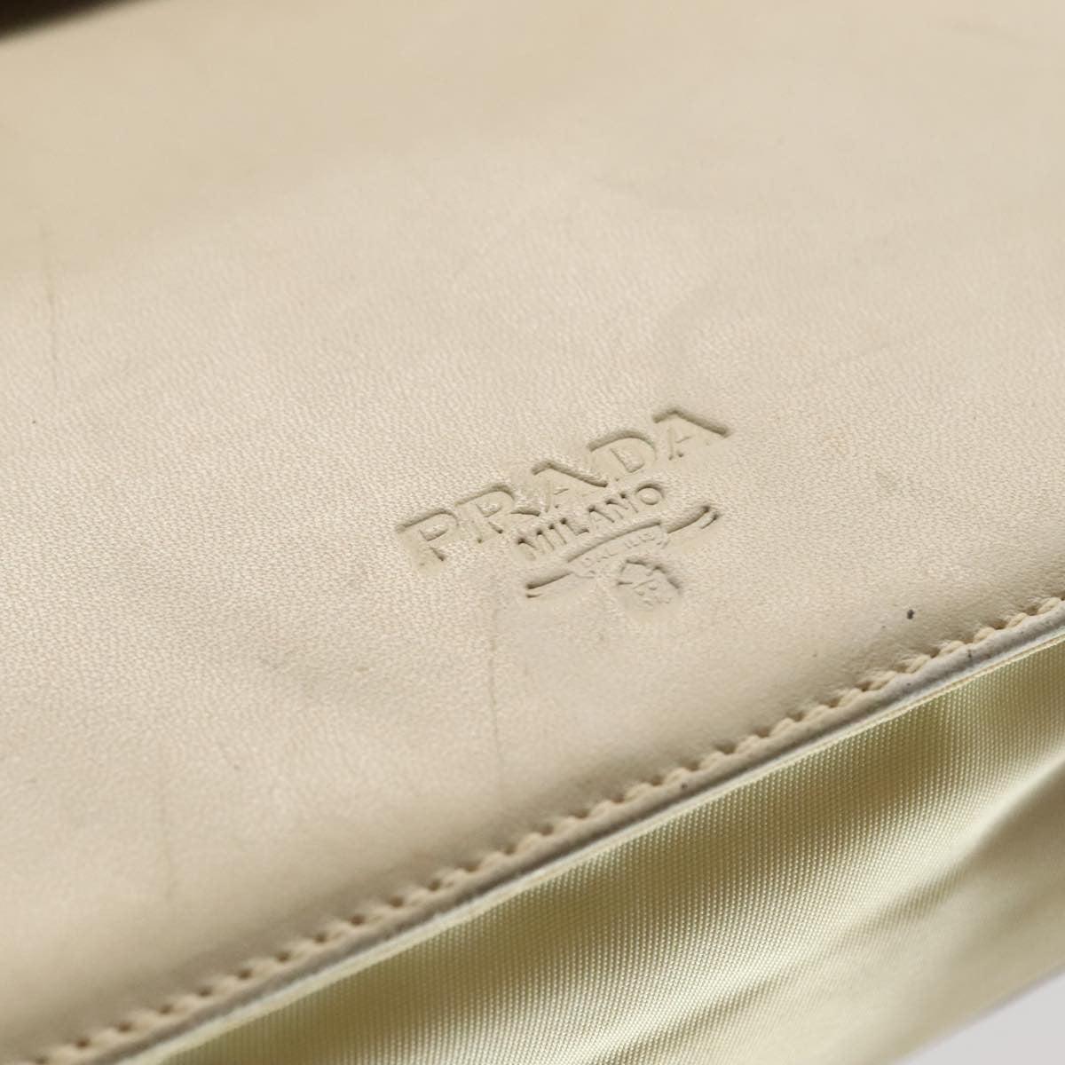 Prada Flap Shoulder Bag Leather, BEIGE, LEATHER, Shoulder bag
