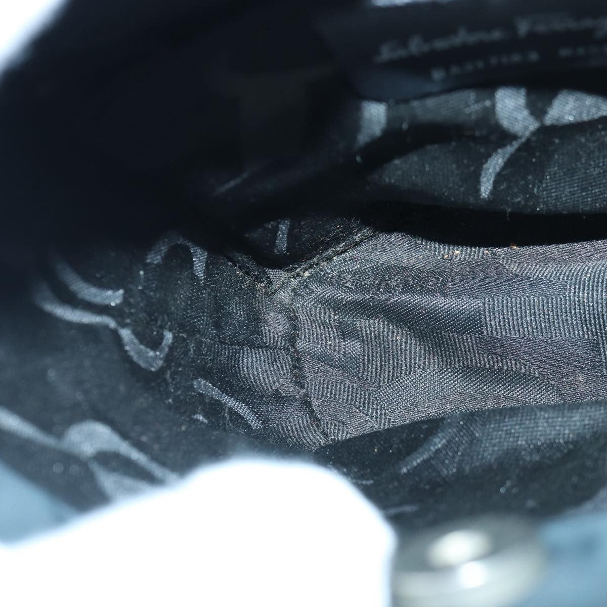 Salvatore Ferragamo Vara Bow Top Handle Bucket Bag Suede, NAVY, SUEDE, Handbag