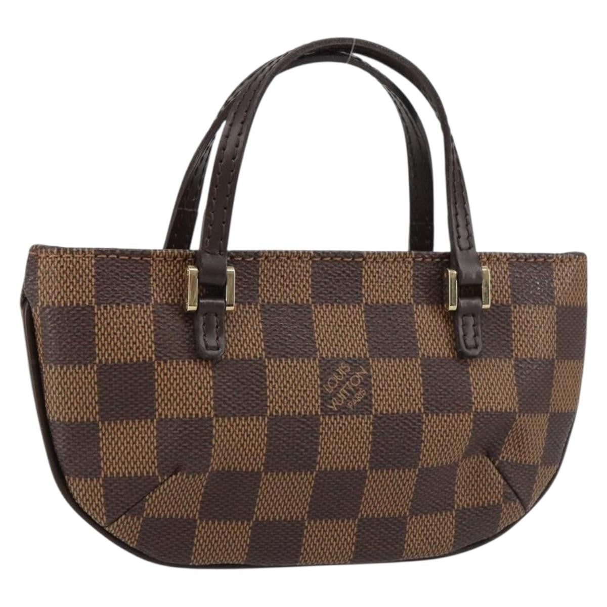 Louis Vuitton Manosque Pochette Damier, BROWN, CANVAS, Clutche & pouche