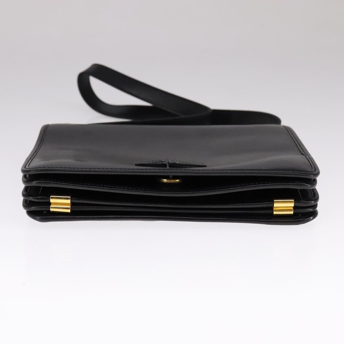 Christian Dior Vintage Shoulder Bag Leather, BLACK, LEATHER, Shoulder bag