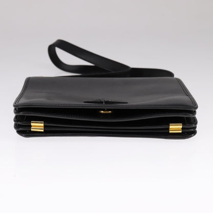 Christian Dior Vintage Shoulder Bag Leather, BLACK, LEATHER, Shoulder bag