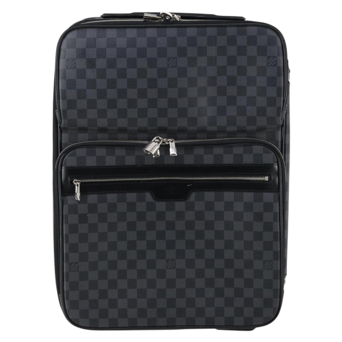 Louis Vuitton Pegase Luggage Damier Graphite, BLACK, CANVAS, Travel bag