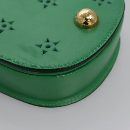 Celine Shoulder Bag Leather, GREEN, LEATHER, Shoulder bag