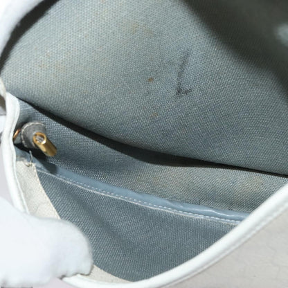 Christian Dior Vintage Honeycomb Shoulder Bag Canvas, WHITE, CANVAS, Shoulder bag