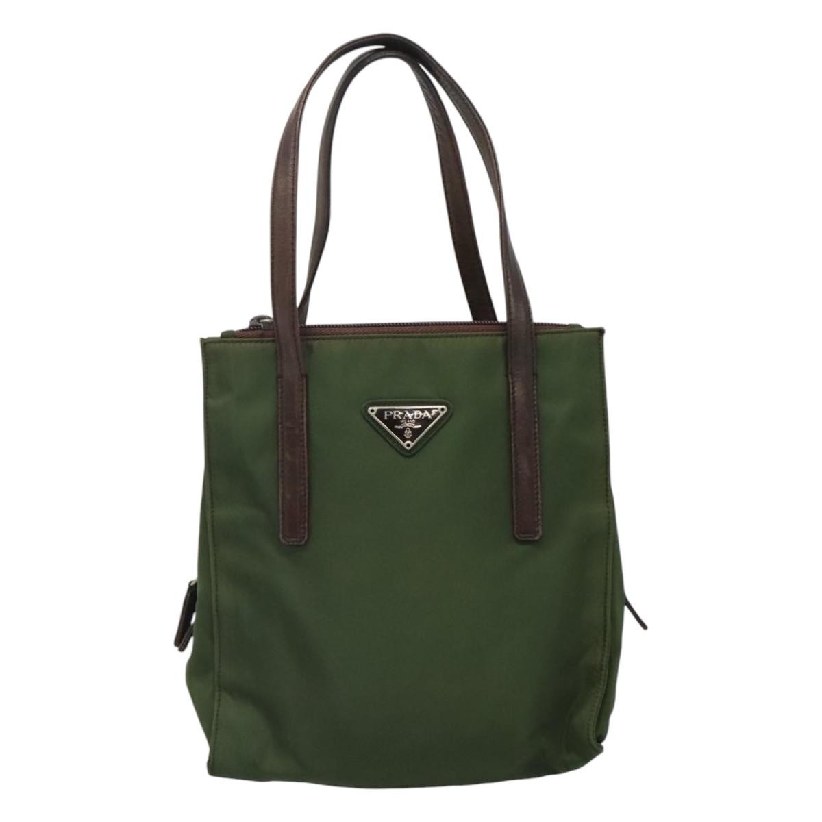 Prada Vintage Handbag Tessuto, KHAKI, NYLON, Handbag