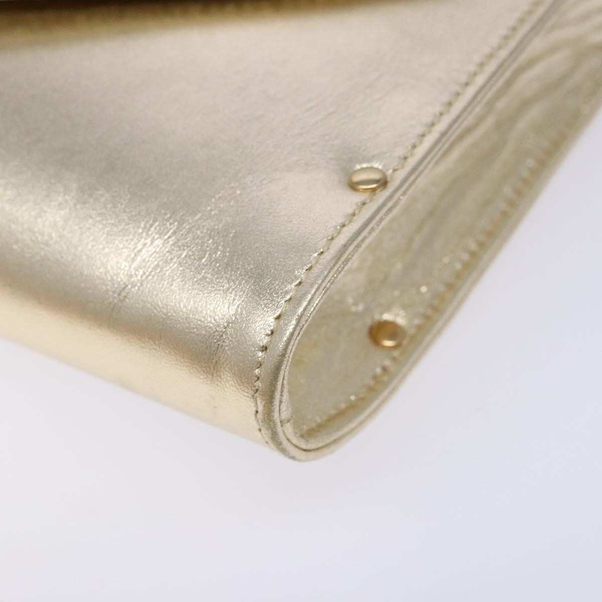 Salvatore Ferragamo Gancini Shoulder Bag Leather, GOLD, LEATHER, Shoulder bag