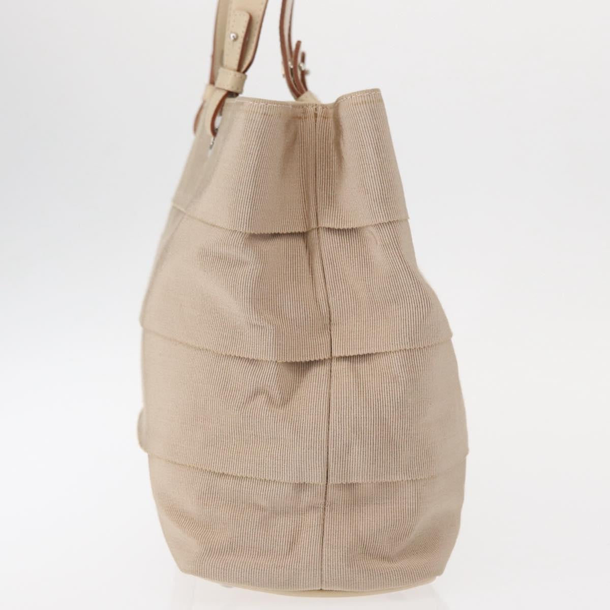 Salvatore Ferragamo Gancini handbag Nylon, BEIGE, NYLON, Handbag