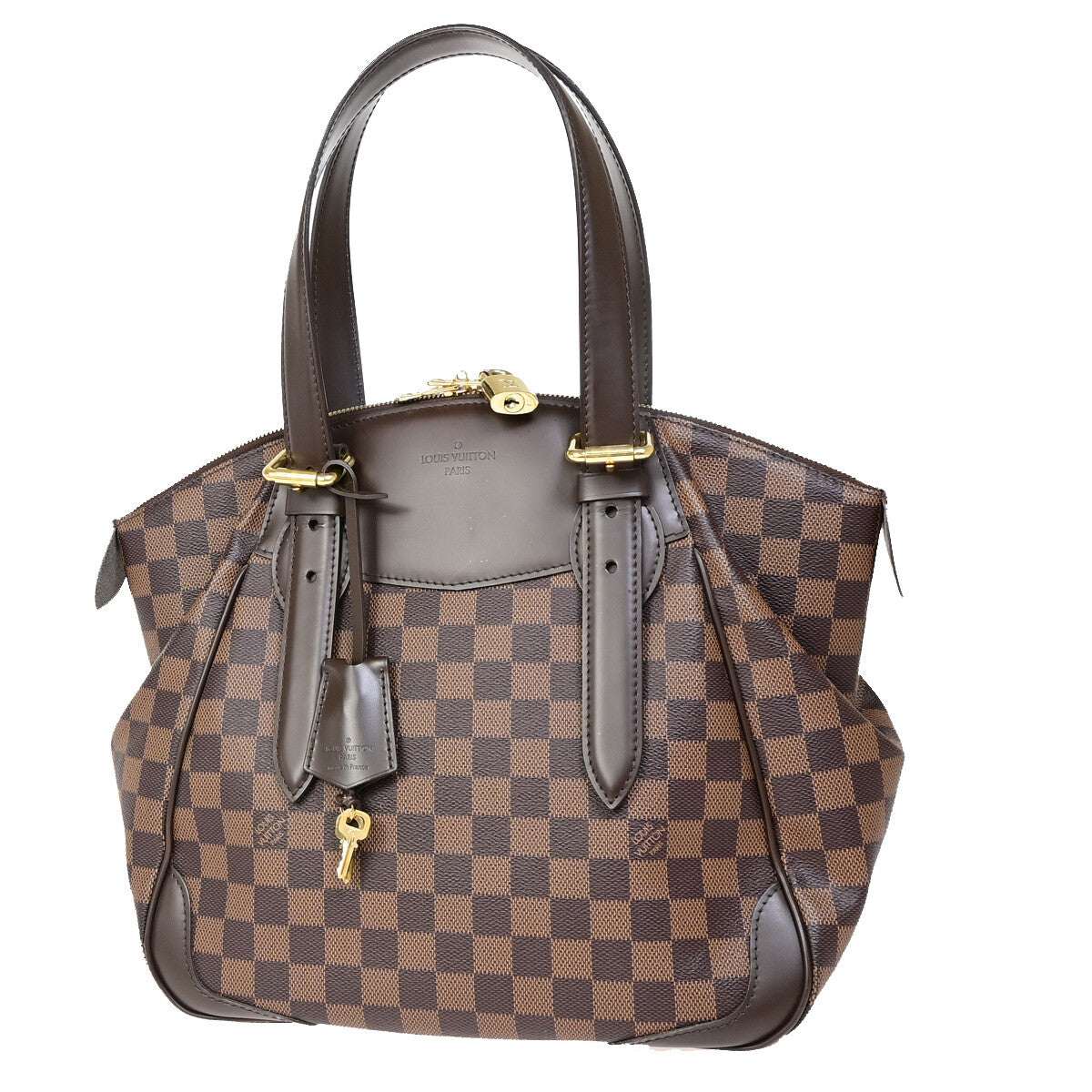 Louis Vuitton Verona Handbag Damier, BROWN, CANVAS, Shoulder bag