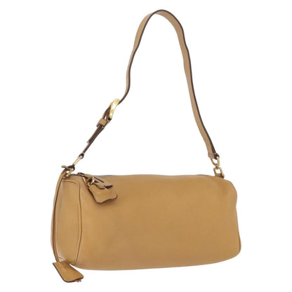 Prada Vintage Shoulder Bag Leather, BROWN, LEATHER, Shoulder bag