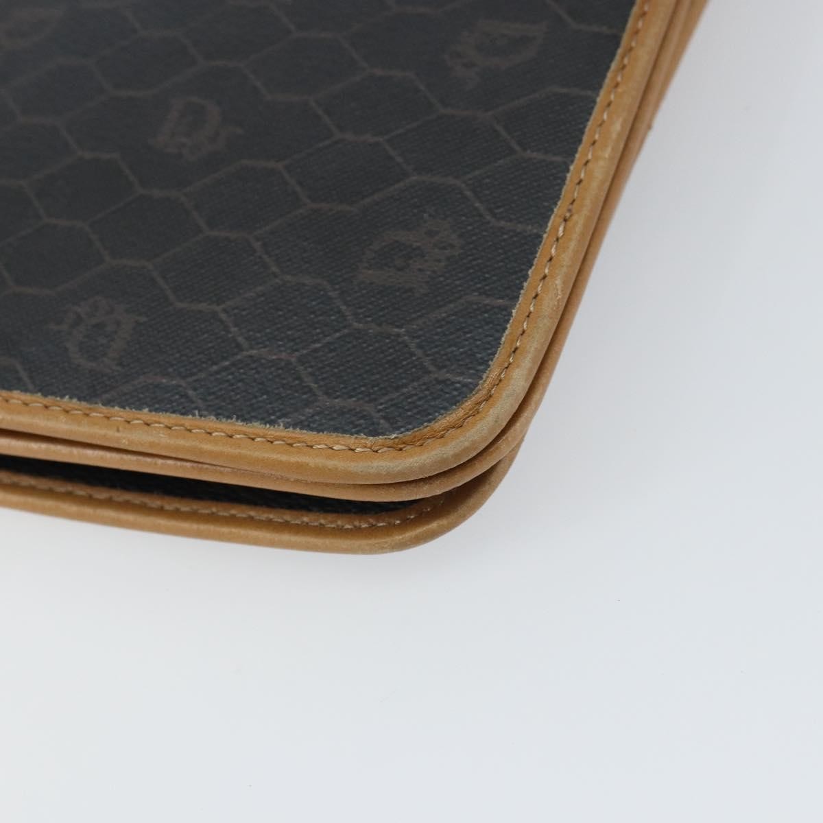 Christian Dior Vintage honeycomb clutch Canvas, BLACK, CANVAS, Clutche & pouche