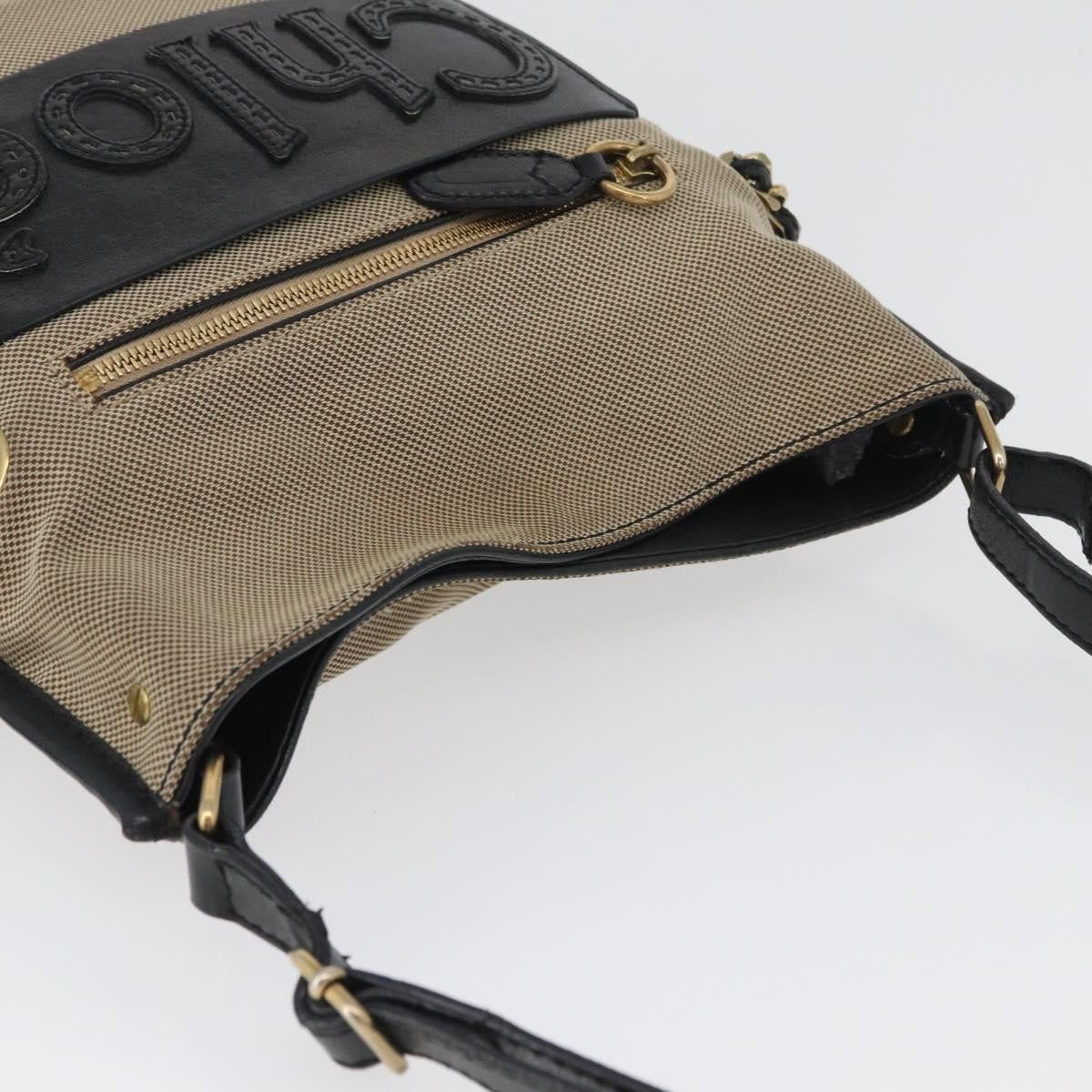 Chloe Vintage Shoulder Bag Canvas, BEIGE, CANVAS, Shoulder bag