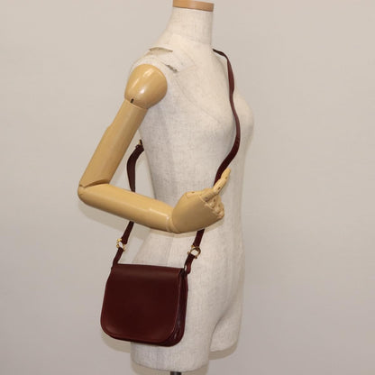 cartier Must de Cartier Shoulder Bag Leather, BURGUNDY, LEATHER, Shoulder bag