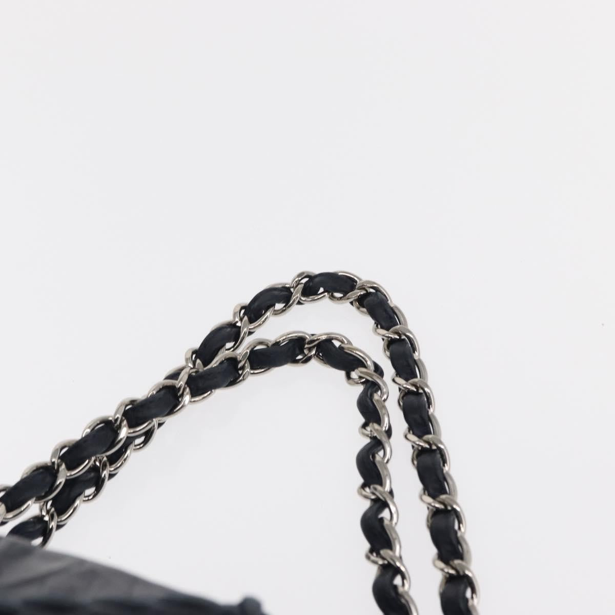 Chanel Ultra Stitch Chain Tote Quilted Calfskin, NAVY, LEATHER, Tote bag