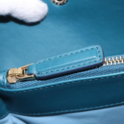 Bvlgari Handbag Leather, TURQUOISE, LEATHER, Handbag