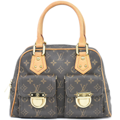 Louis Vuitton Manhattan Handbag Monogram Canvas, BROWN, CANVAS, Handbag
