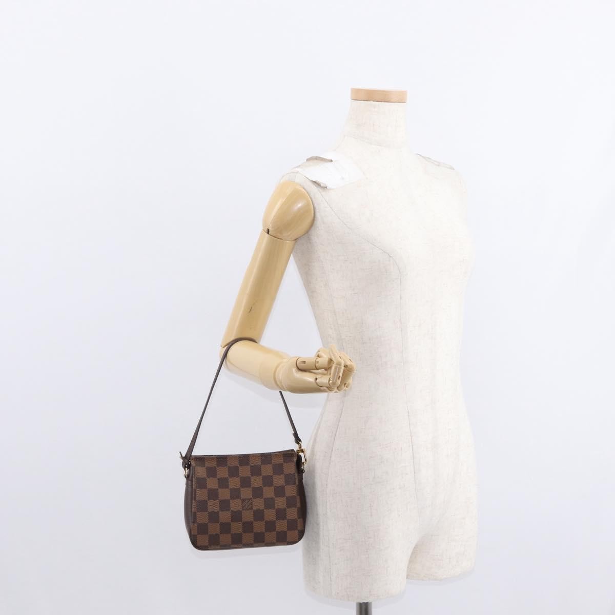 Louis Vuitton Trousse Make Up Bag Damier Canvas, Brown, Canvas, Clutch