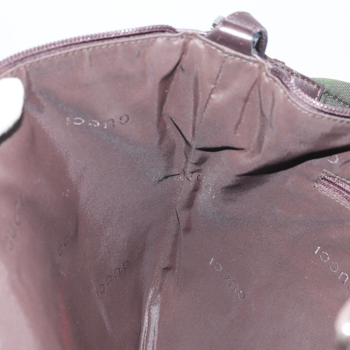 Gucci Vintage Shoulder Bag Leather, BLACK, CANVAS, Shoulder bag