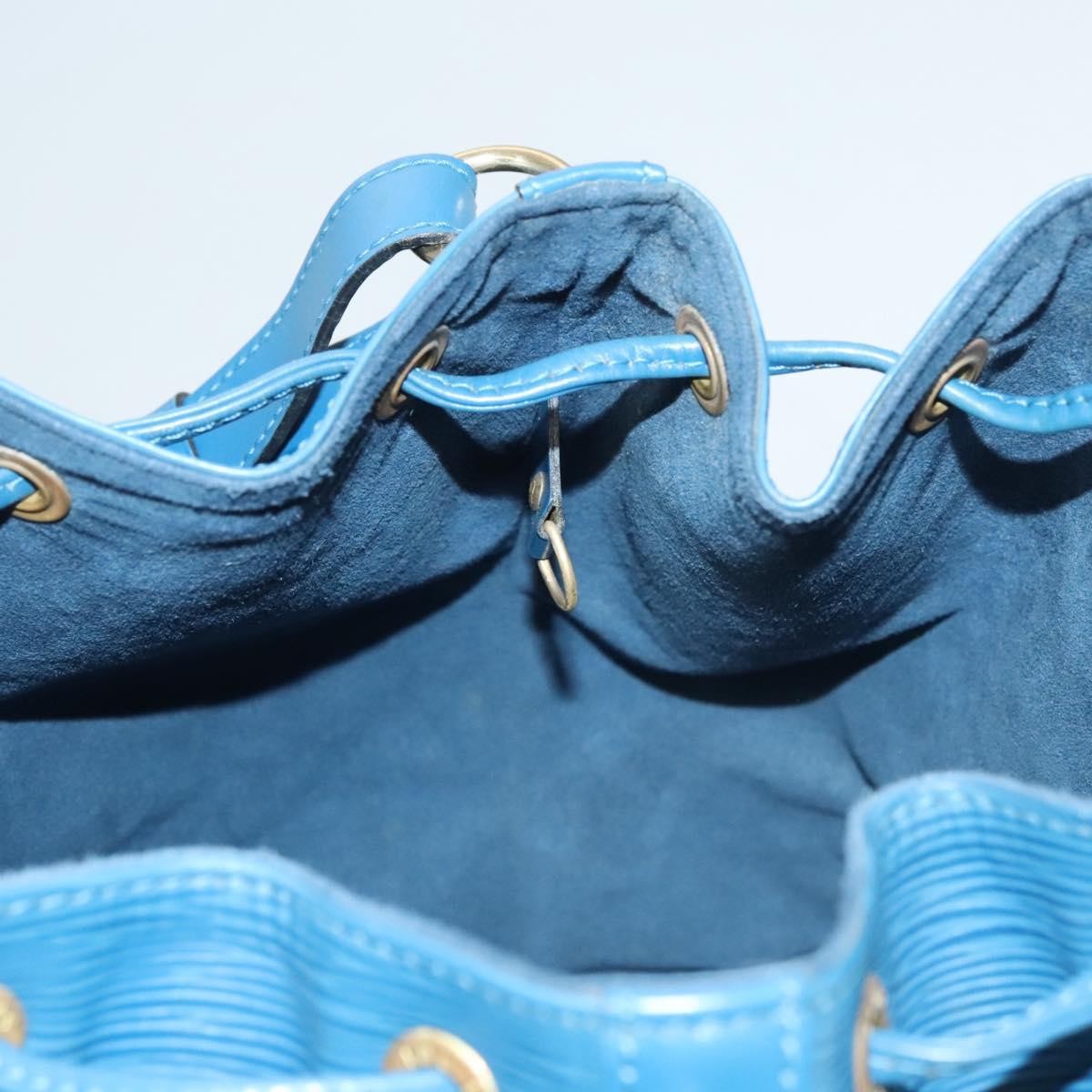 Louis Vuitton Petit Noe Handbag Epi Leather, BLUE, LEATHER, Shoulder bag