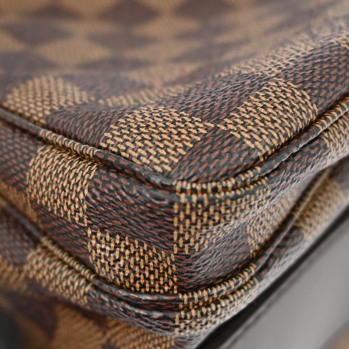 Louis Vuitton Naviglio Handbag Damier, BROWN, CANVAS, Shoulder bag