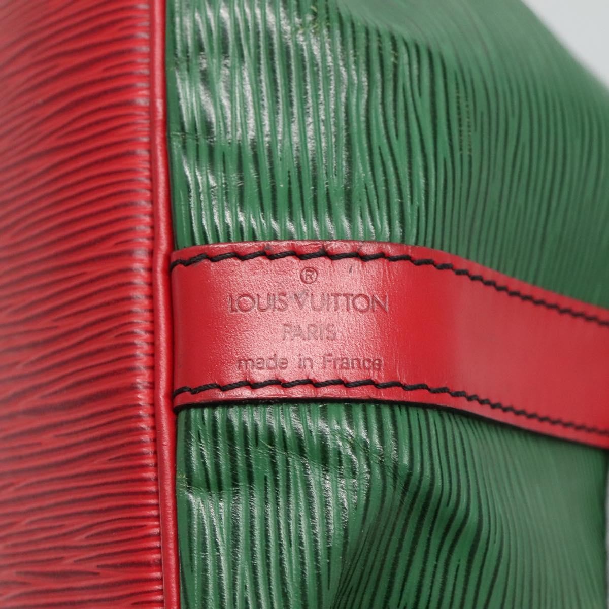 Louis Vuitton Petit Noe Handbag Two Tone Epi Leather, GREEN, LEATHER, Handbag