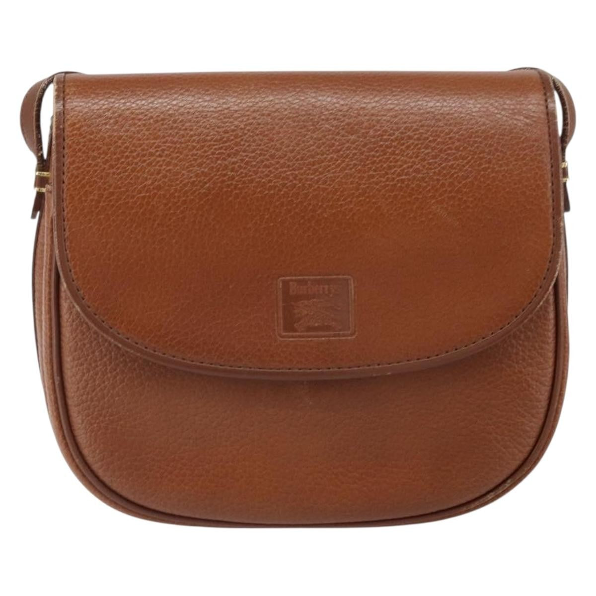 Burberry Vintage Shoulder Bag Leather, BROWN, LEATHER, Shoulder bag