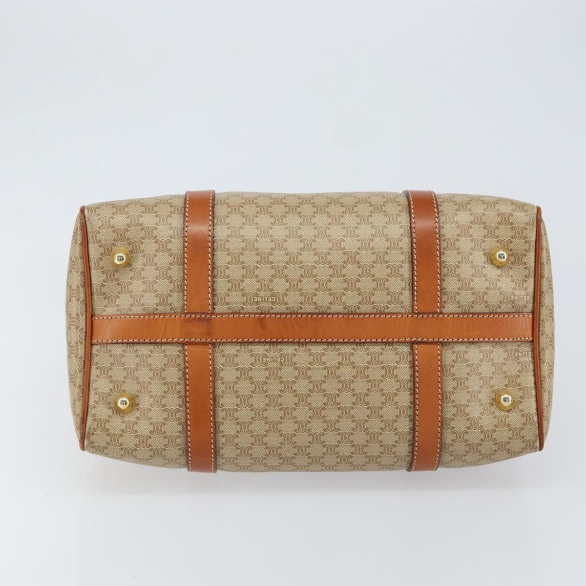 Celine Macadam Handbag Macadam with leather, BEIGE, PVC, Handbag