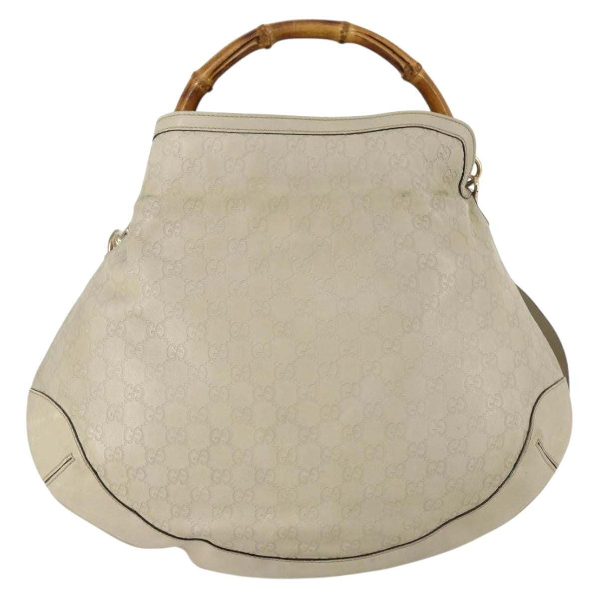 Gucci Vintage Diana Bamboo Shoulder Bag Leather, BEIGE, LEATHER, Shoulder bag