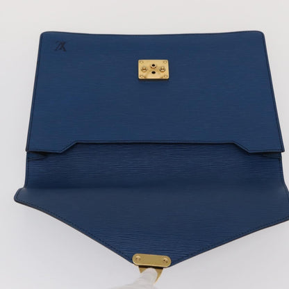 Louis Vuitton Porte-Documents Senateur Bag Epi Leather, BLUE, LEATHER, Clutche & pouche