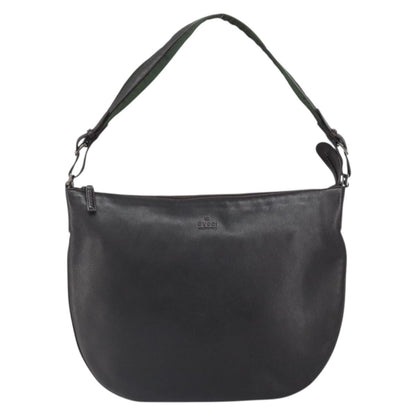 Gucci Vintage Shoulder Bag Leather, BLACK, CANVAS, Shoulder bag