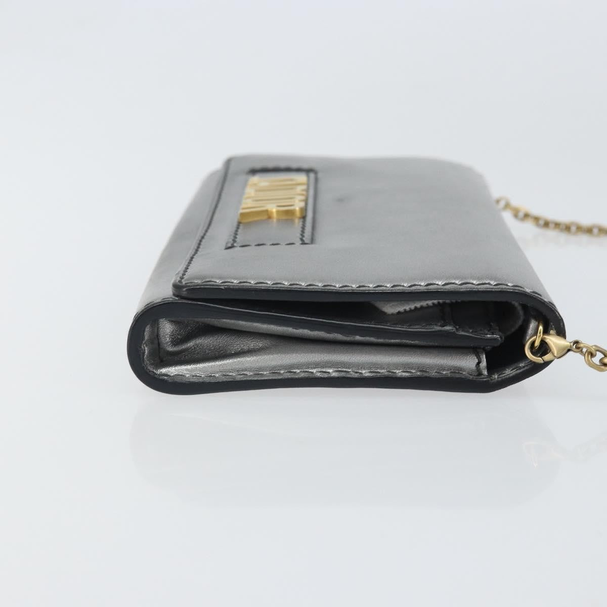 Christian Dior J'Adior Croisiere Chain Wallet Leather, SILVER, LEATHER, Clutche & pouche