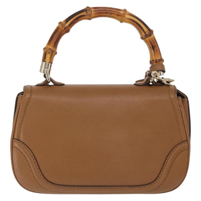 Gucci New Bamboo 1921 Top Handle Bag Leather, BROWN, LEATHER, Handbag