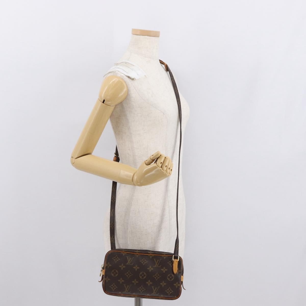 Louis Vuitton Pochette Marly Bandouliere Bag Monogram Canvas, BROWN, CANVAS, Shoulder bag