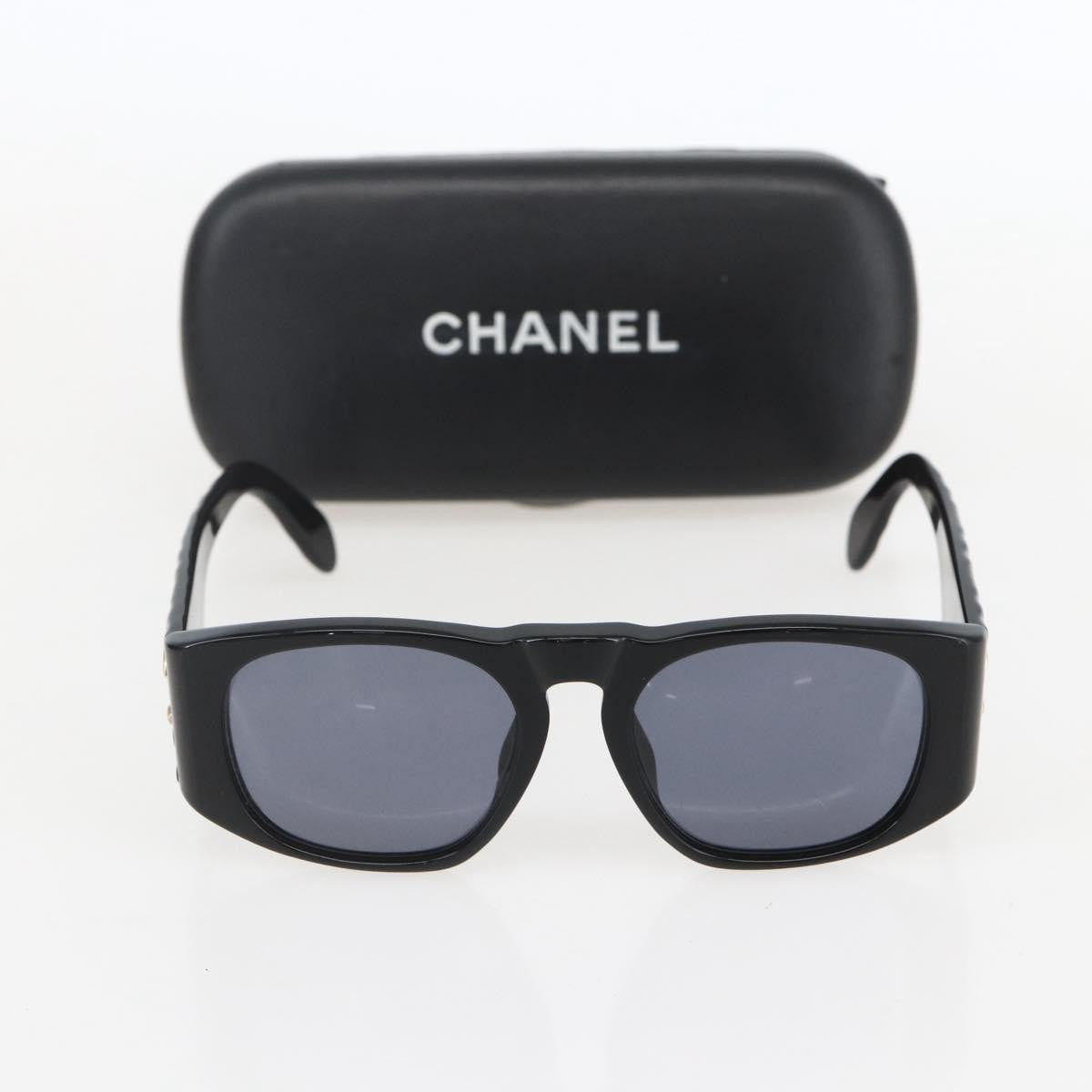 Chanel CC Logo Matelasse Sunglasses Eye Wear Plastic, Black, Plastic, Sunglasses