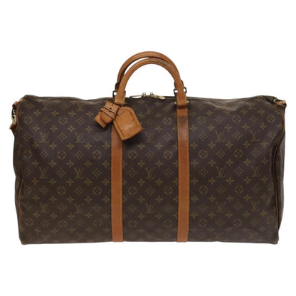Louis Vuitton Keepall Bandouliere Bag Monogram Canvas, BROWN, CANVAS, Travel bag