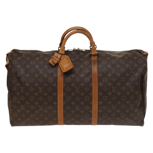Louis Vuitton Keepall Bandouliere Bag Monogram Canvas, BROWN, CANVAS, Travel bag