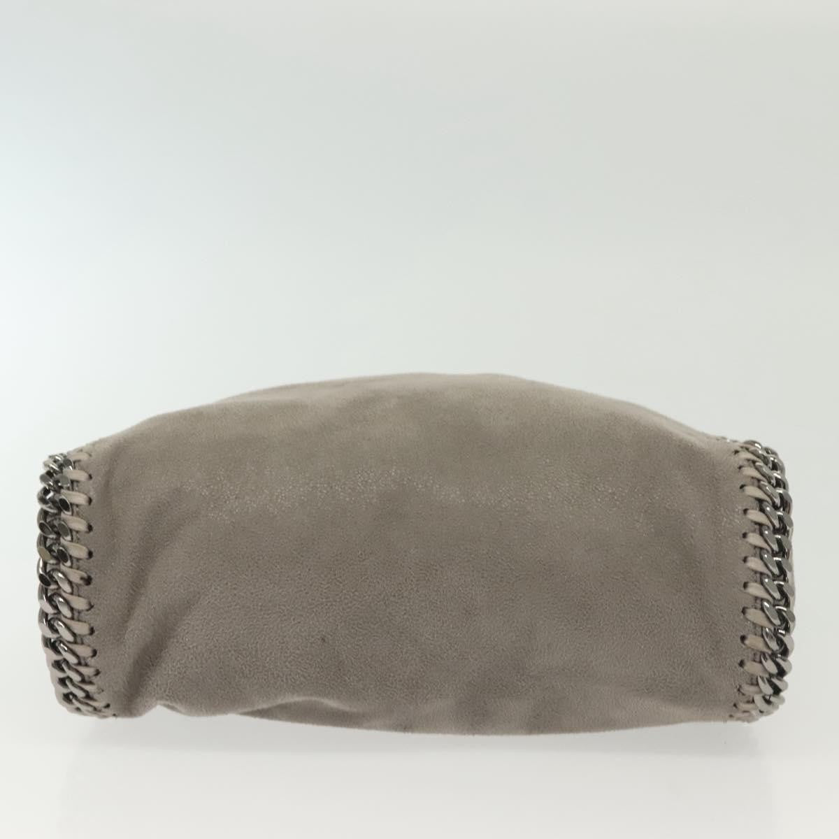 Stella McCartney Falabella Fold Over Crossbody Bag Suede, GRAY, SUEDE, Crossbody bag