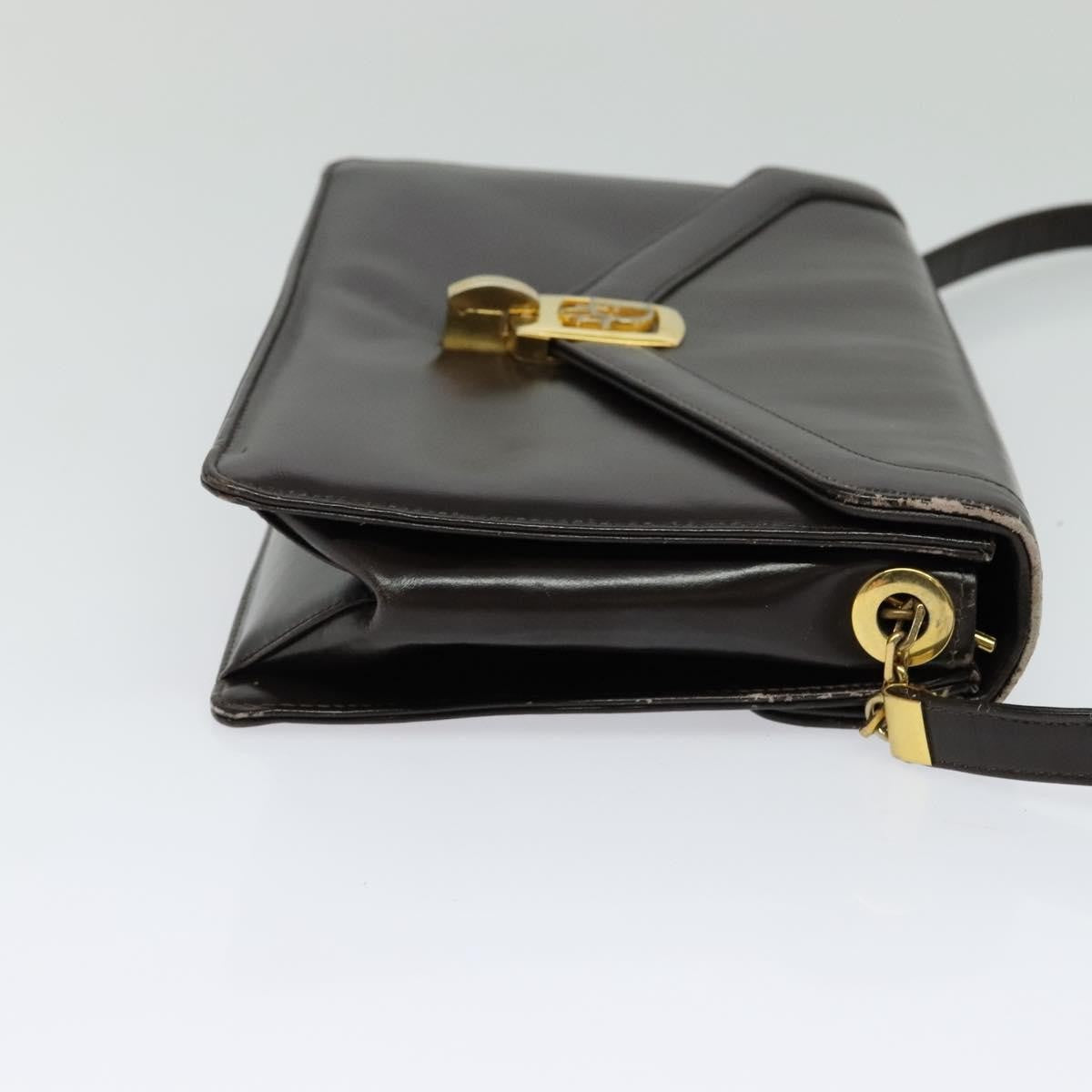 Christian Dior Vintage Shoulder Bag Leather, BROWN, LEATHER, Shoulder bag
