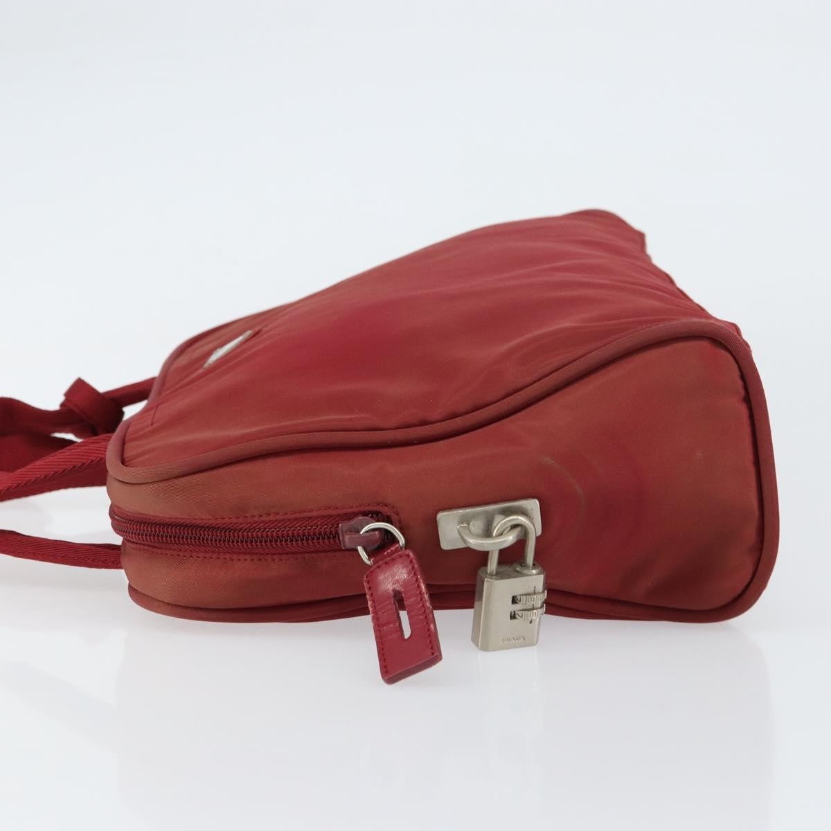 Prada Zip Around Tote Tessuto, Red, Nylon, Shoulder Bag