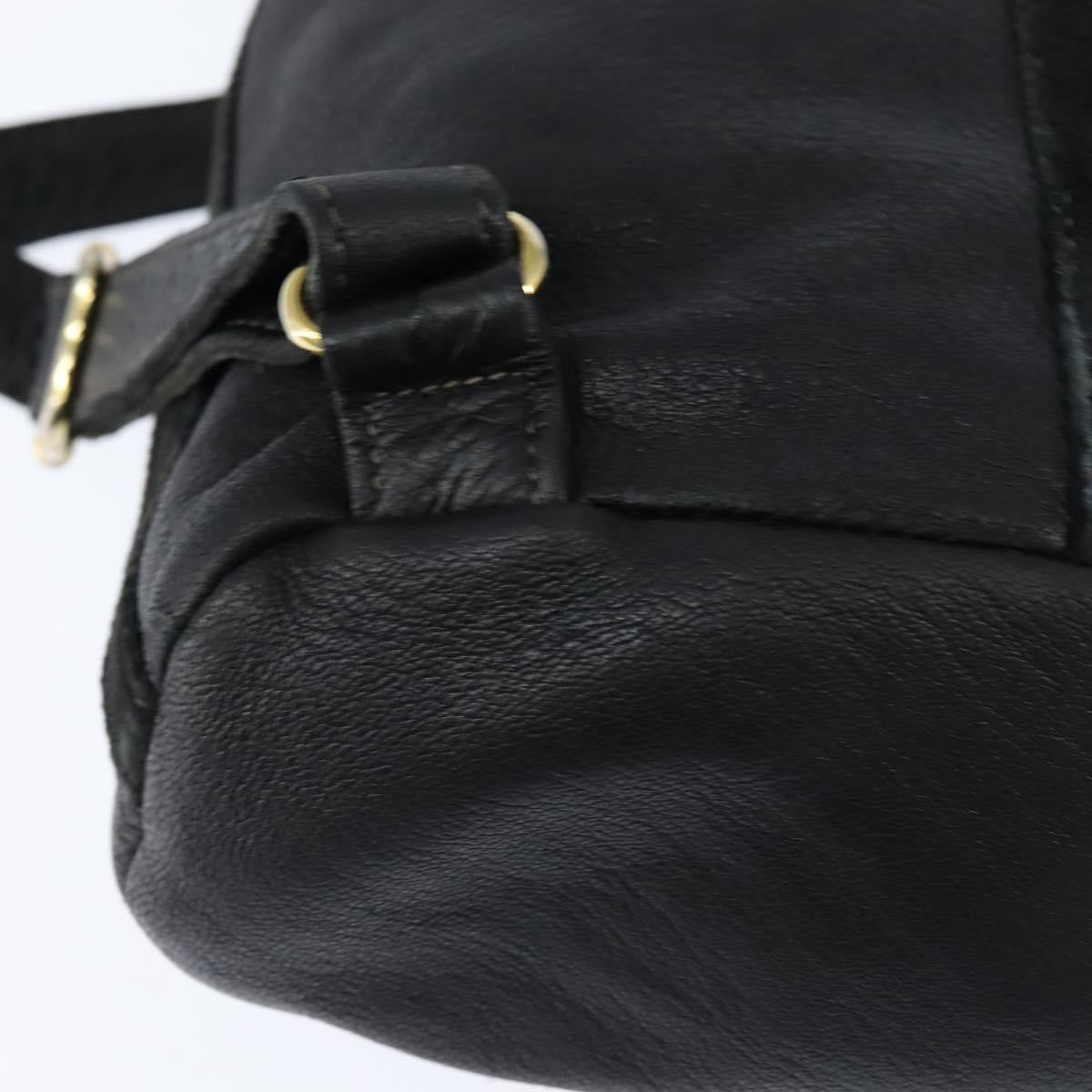 Fendi Logo Flap Drawstring Backpack Leather, BLACK, LEATHER, Backpack