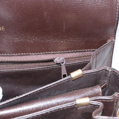 Celine Vintage Horse Carriage C Macadam Shoulder Bag Canvas and Leather, BEIGE, CANVAS, Shoulder bag
