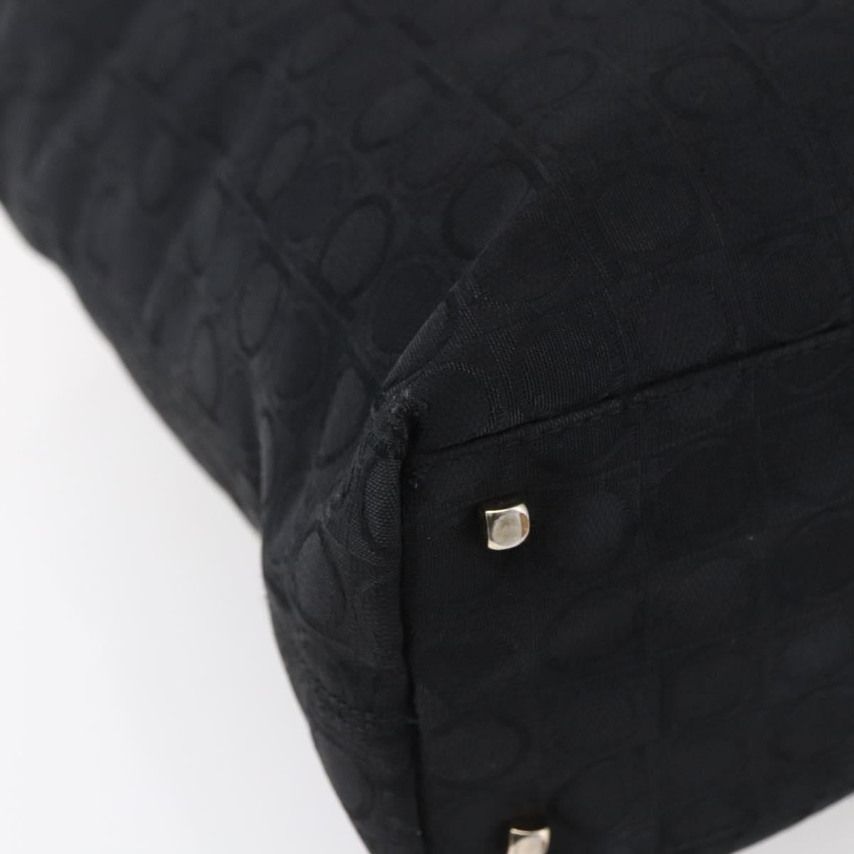 Salvatore Ferragamo Gancini Tote Gancini Canvas, BLACK, CANVAS, Tote bag