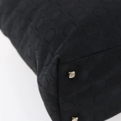 Salvatore Ferragamo Gancini Tote Gancini Canvas, BLACK, CANVAS, Tote bag