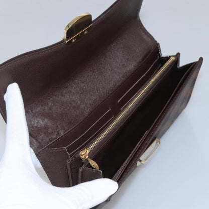 Louis Vuitton Sistina Wallet Damier, BROWN, CANVAS, Wallets