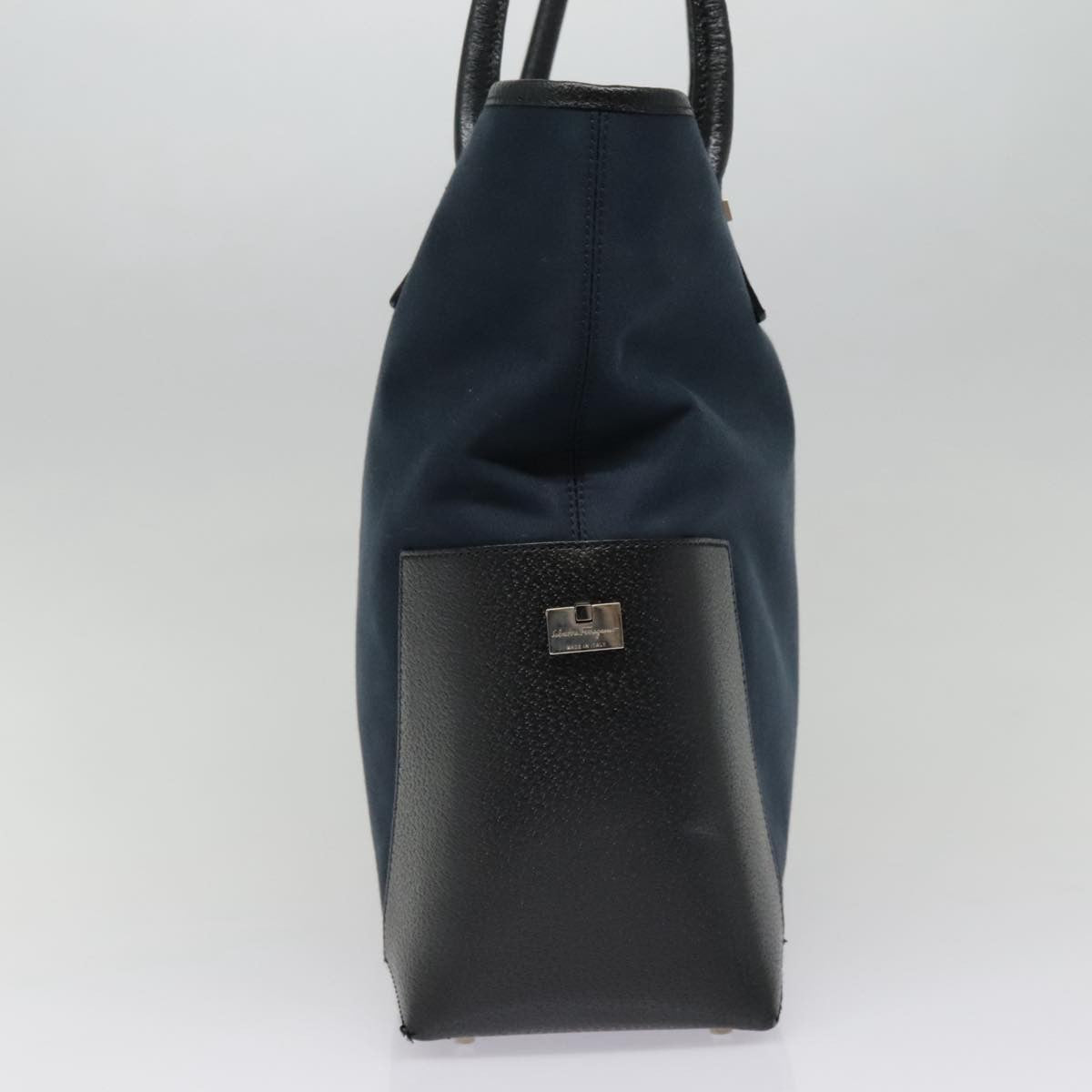 Salvatore Ferragamo Gancini Tote Gancini Canvas, NAVY, CANVAS, Tote bag