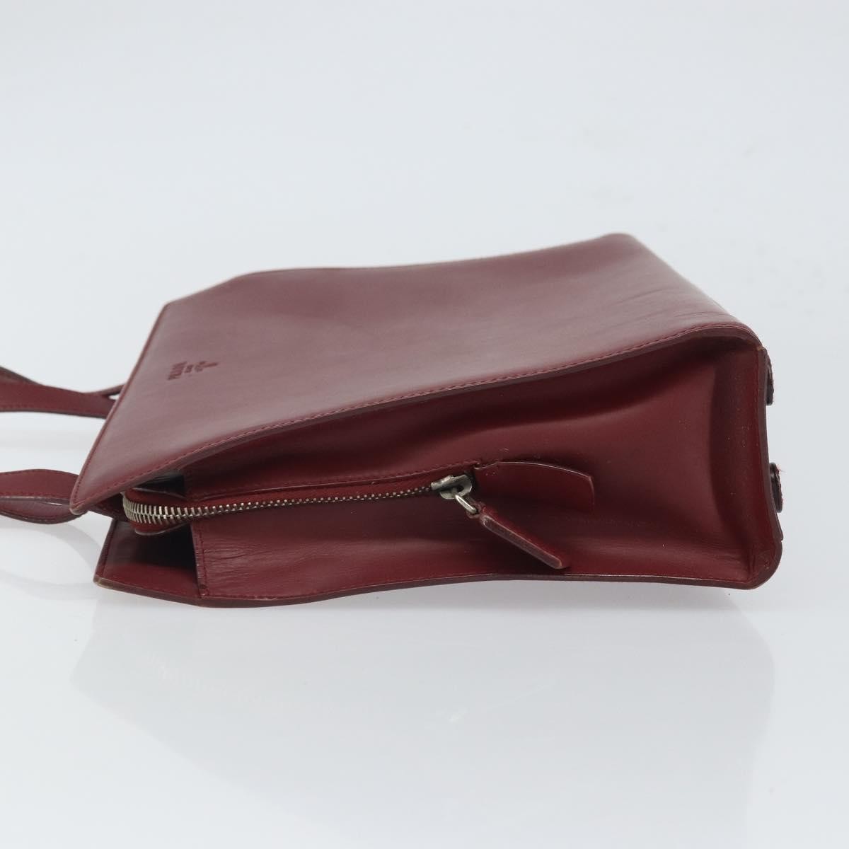 Prada Vintage Handbag Leather, BURGUNDY, LEATHER, Handbag