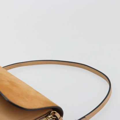 Chloe Faye Backpack Suede with Applique, Beige, Leather, Backpack