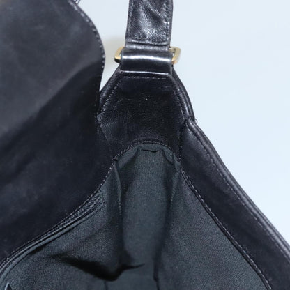 Chanel Chocolate Bar CC Shoulder Bag Quilted Leather, Black, Leather, Shoulder Bag