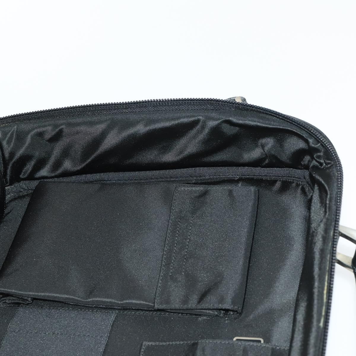 Prada Convertible Front Pocket Briefcase Tessuto with Saffiano Leather, Black, Nylon, Briefcase